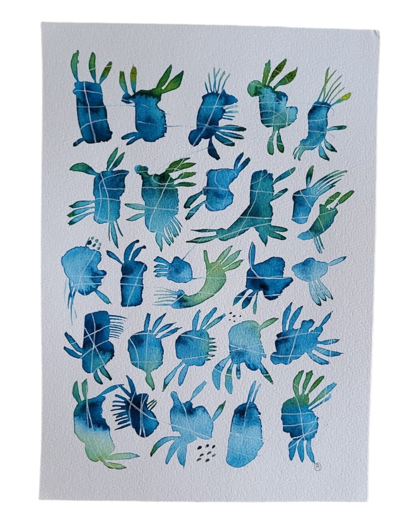 ACQUERELLI ORIGINALI SERIE BOTANICA A4