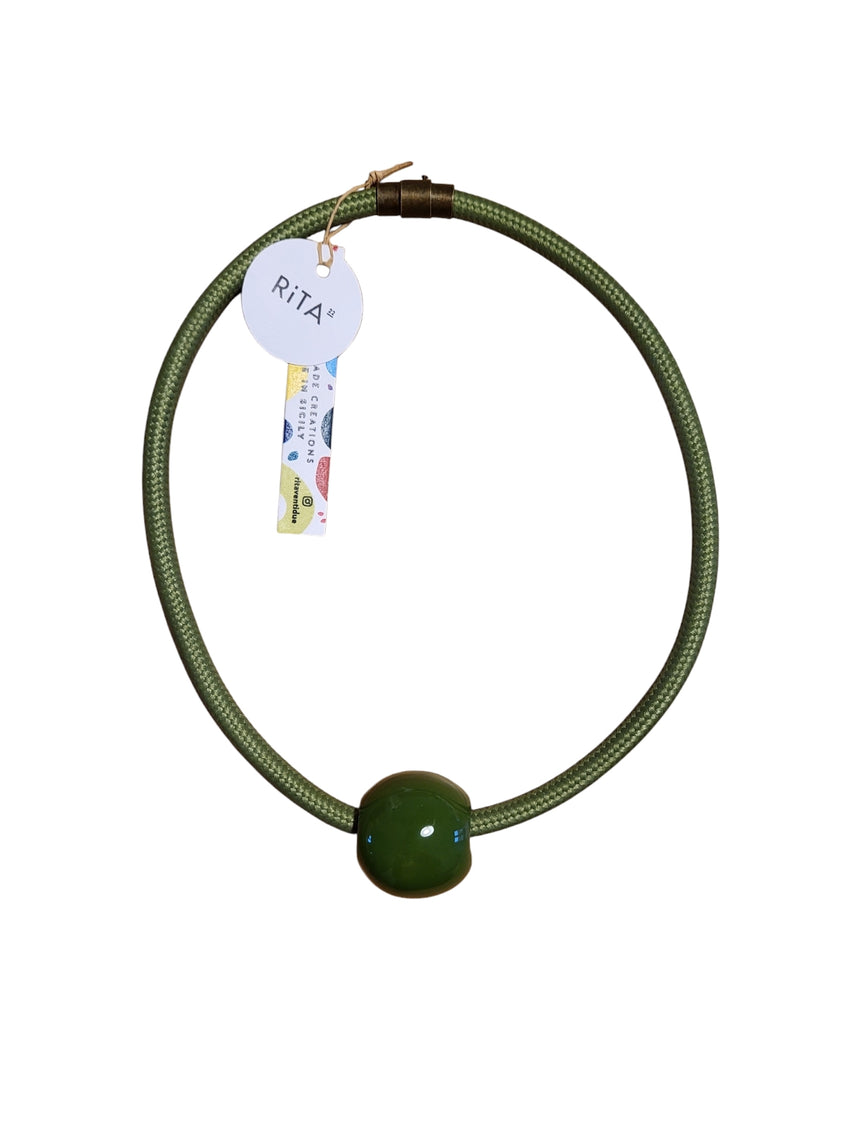COLLANA SFERA IN CERAMICA