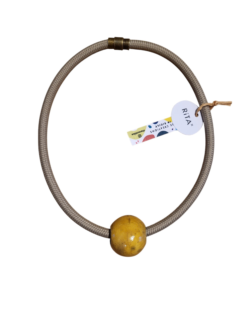 COLLANA SFERA IN CERAMICA