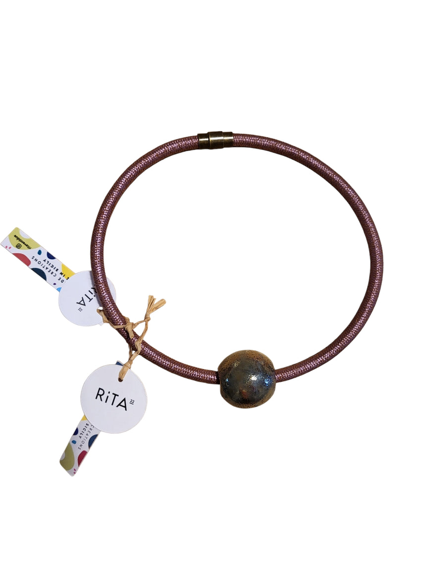 COLLANA SFERA IN CERAMICA