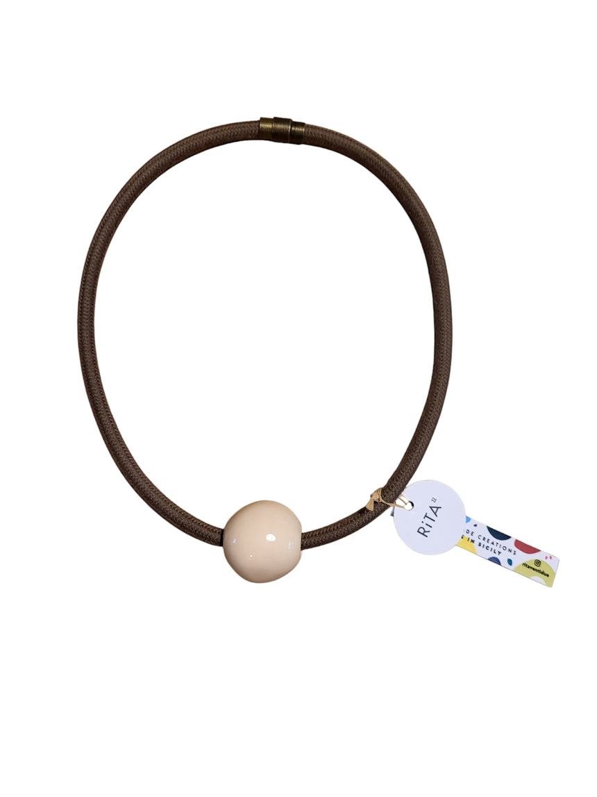 COLLANA SFERA IN CERAMICA