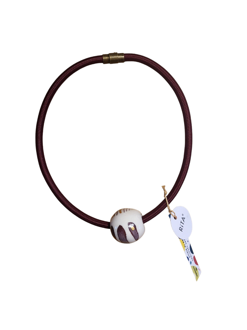 COLLANA SFERA IN CERAMICA