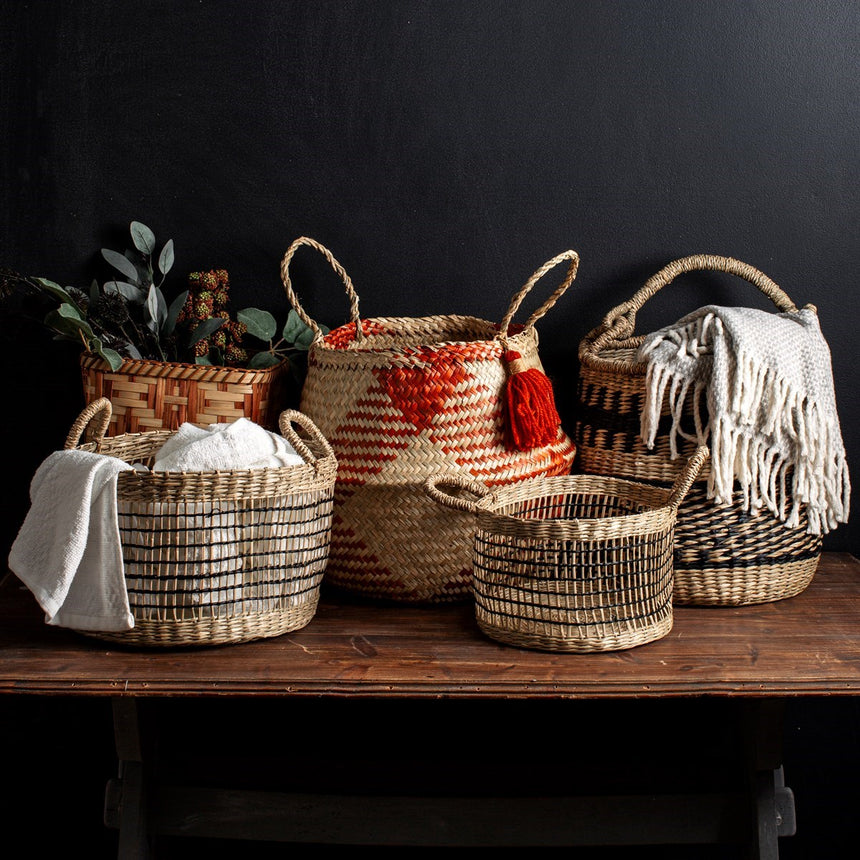 CESTA IN SEAGRASS CON MANICO