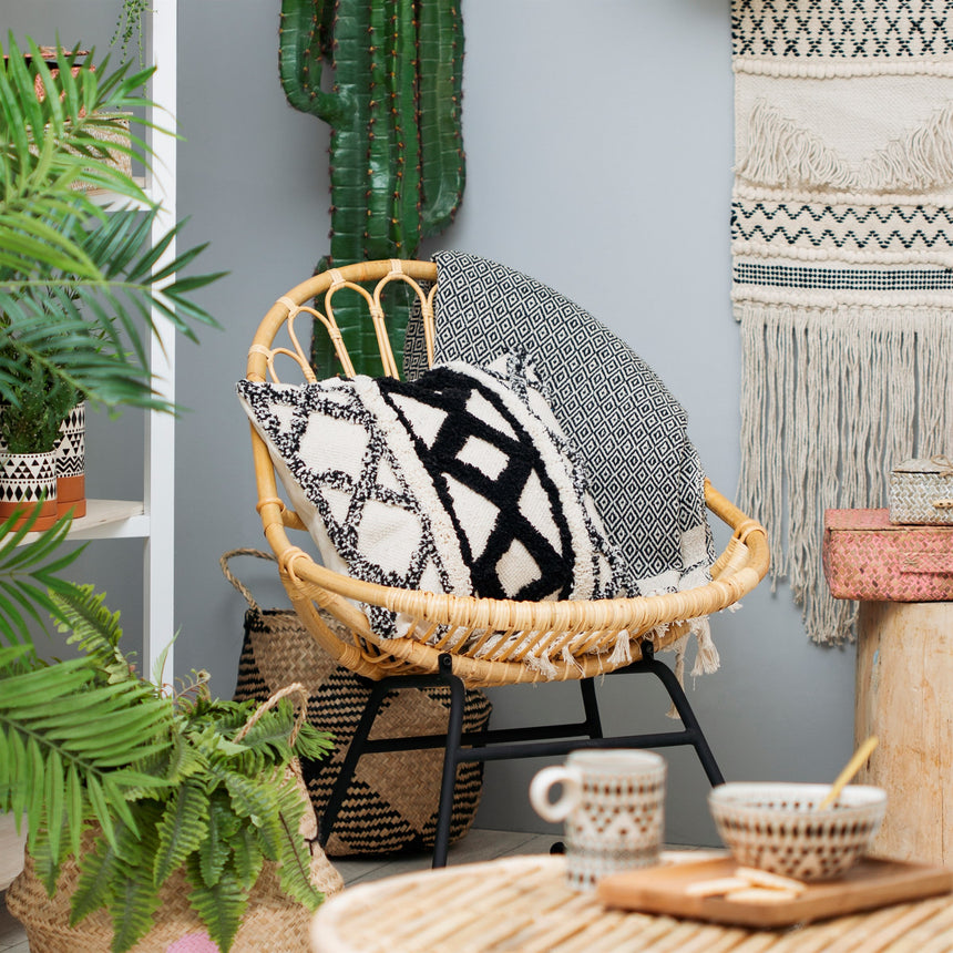 CUSCINO BOHO BLACK&WHITE