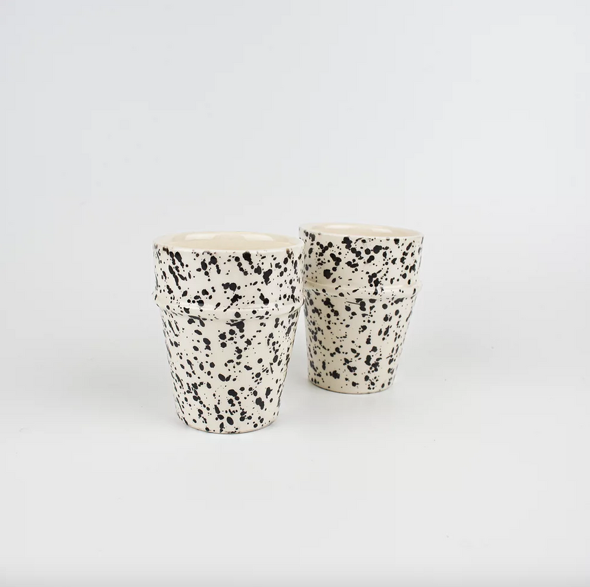 BICCHIERE CERAMICA BLACK&WHITE