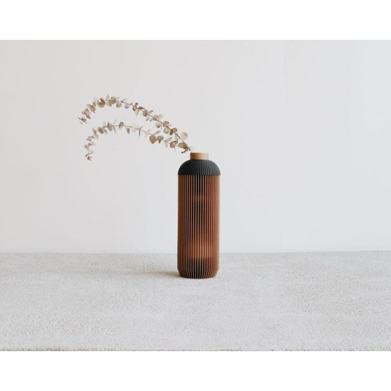 VASO ONDA MARRONE