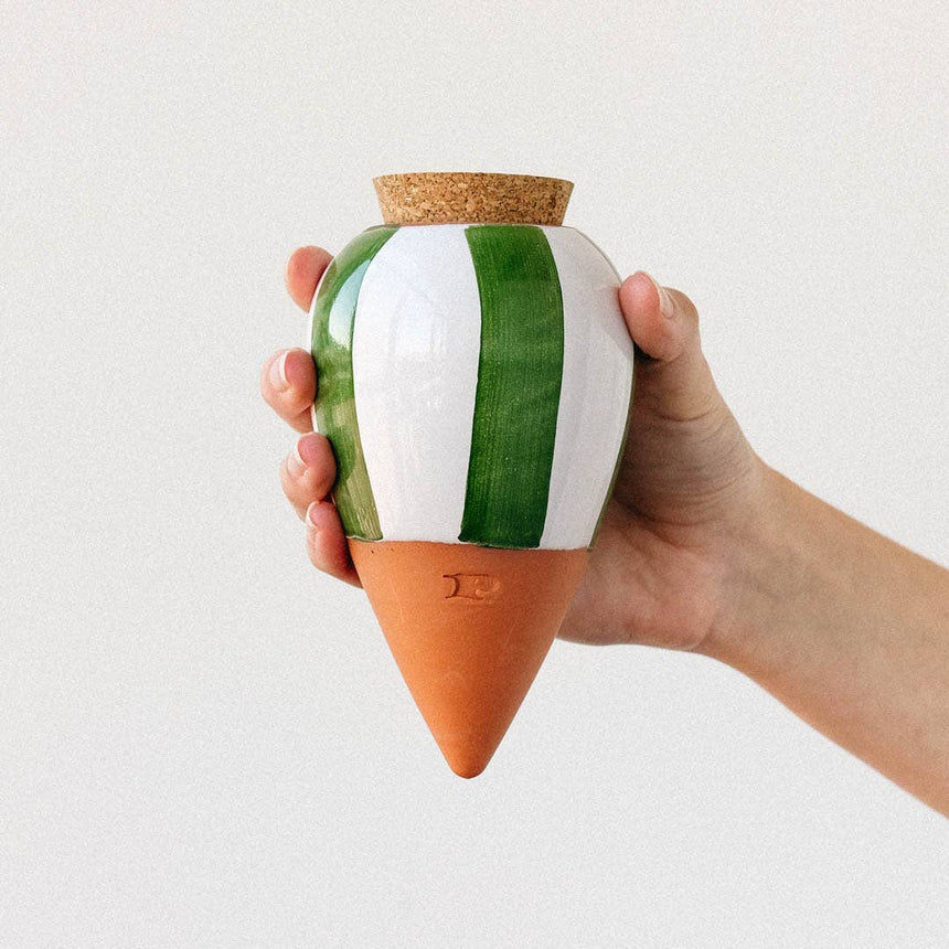OLLA STRISCE VERDE/BIANCO