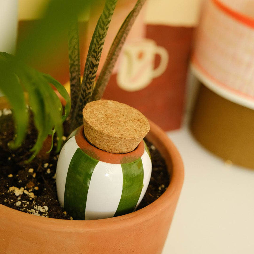 OLLA STRISCE VERDE/BIANCO