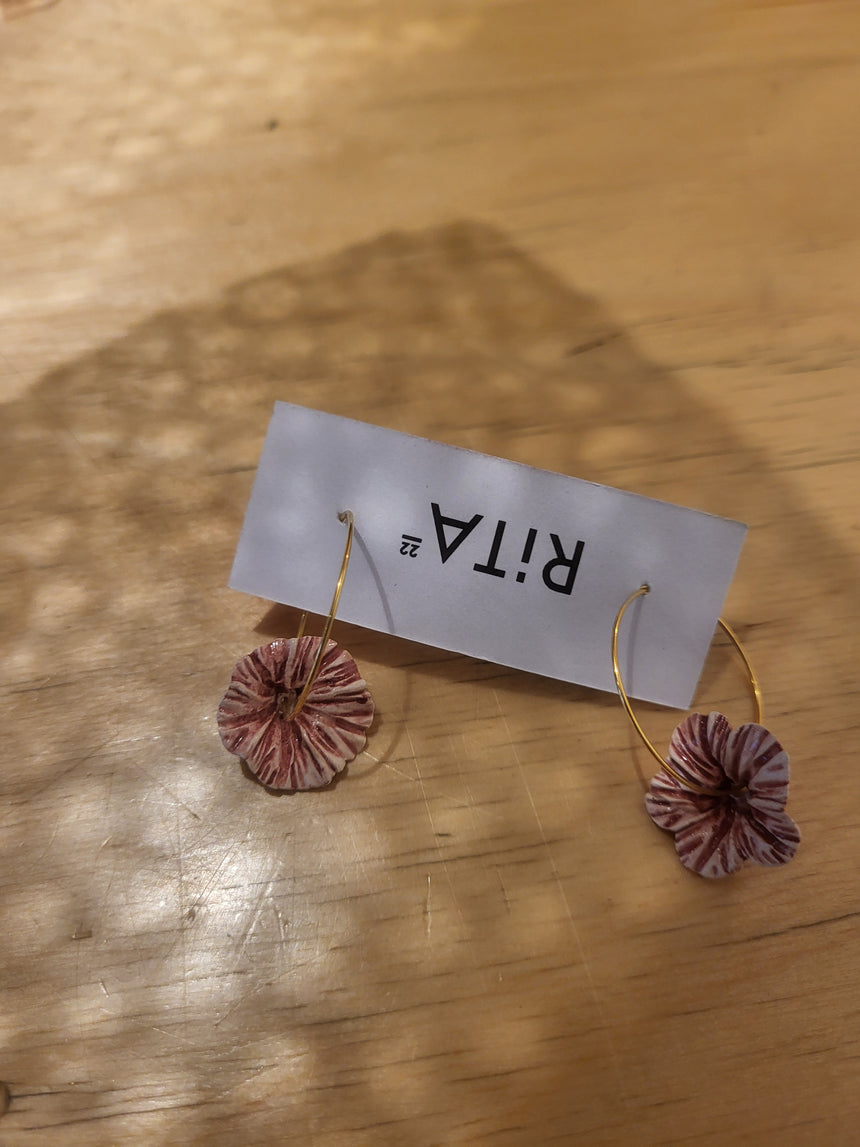 ORECCHINI FIORE IN CERAMICA